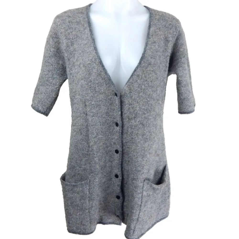 Eileen Fisher‎ Gray Button Front Cardigan